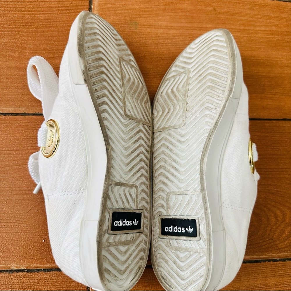 Adidas Original Women SLEEK LO WHITE / GOLD Size 6 - Picture 7 of 9